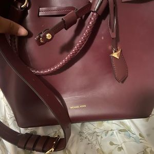 Burgundy Michael kors bucket bag used a handful of times